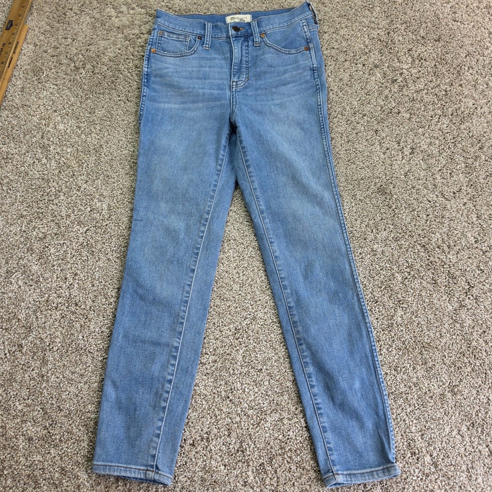 Madewell Jeans Womens 26 Blue Cotton Hemp 10 High Rise Skinny Crop Denim Casual